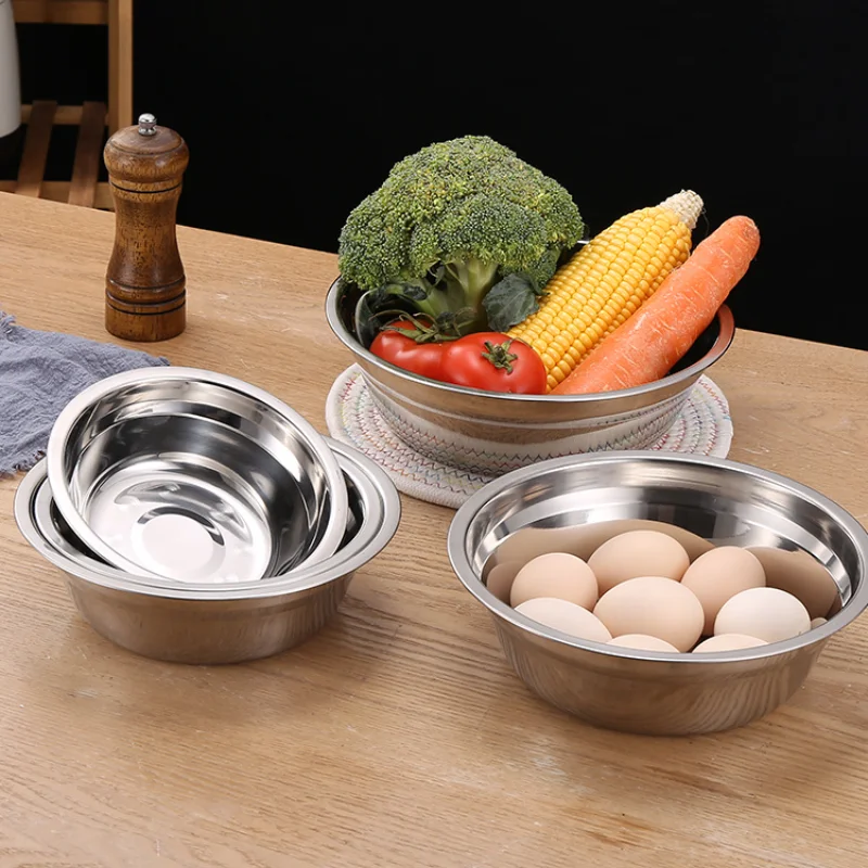 304 Stainless Steel Pot Dinner Set Household Kitchen Iron Pot Rice Bowl