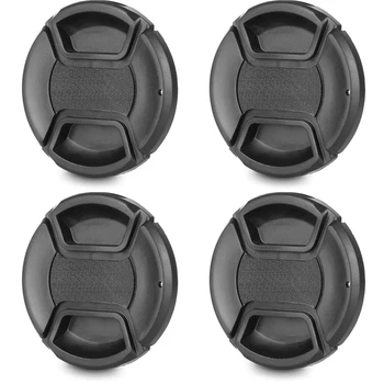 

58Mm Lens Cap With Lens Cap Leash Hole Bundle For Dslr Cameras Nikon Canon (58Mm)- 4 Pack