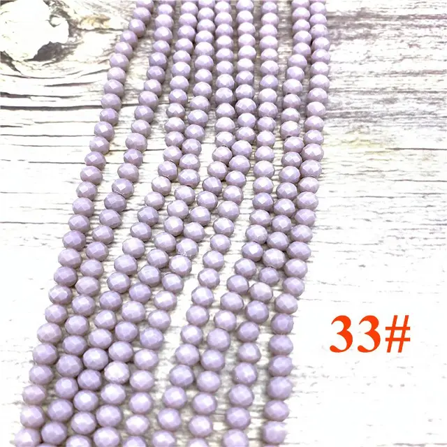 2x3mm/3x4mm/4x6mm Crystal Rondel Beads Faceted Glass Beads For Jewelry Making DIY Female Bracelet Necklace Jewelry NO.33