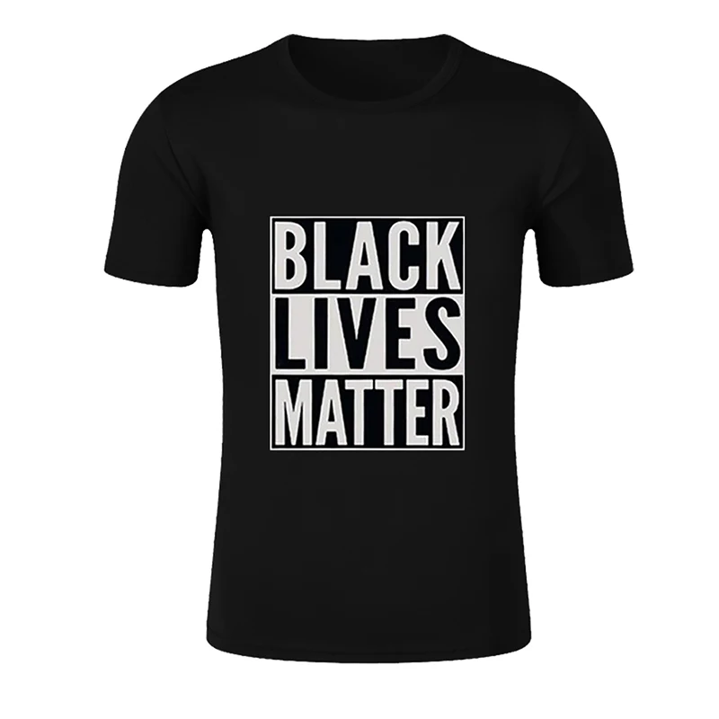 Мужская футболка с коротким рукавом Black Lives Matter BLM Повседневная хлопковая одежда