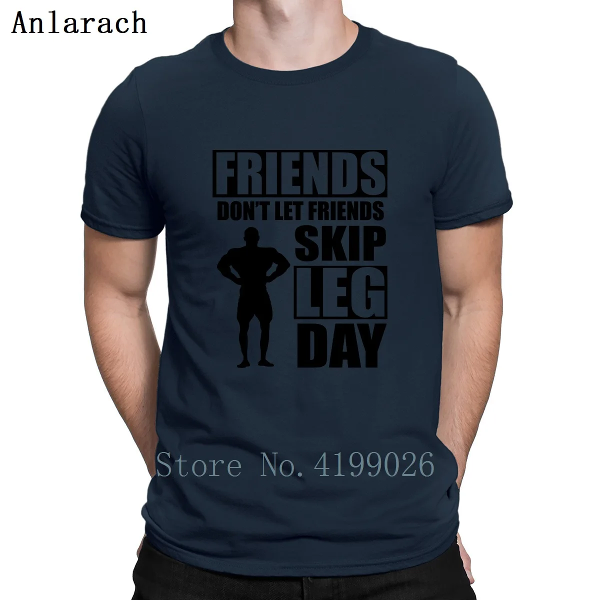 Футболка с принтом «Friends Don't Let Friends Skip Leg Day», Весенняя Мужская футболка с круглым воротником, лидер продаж