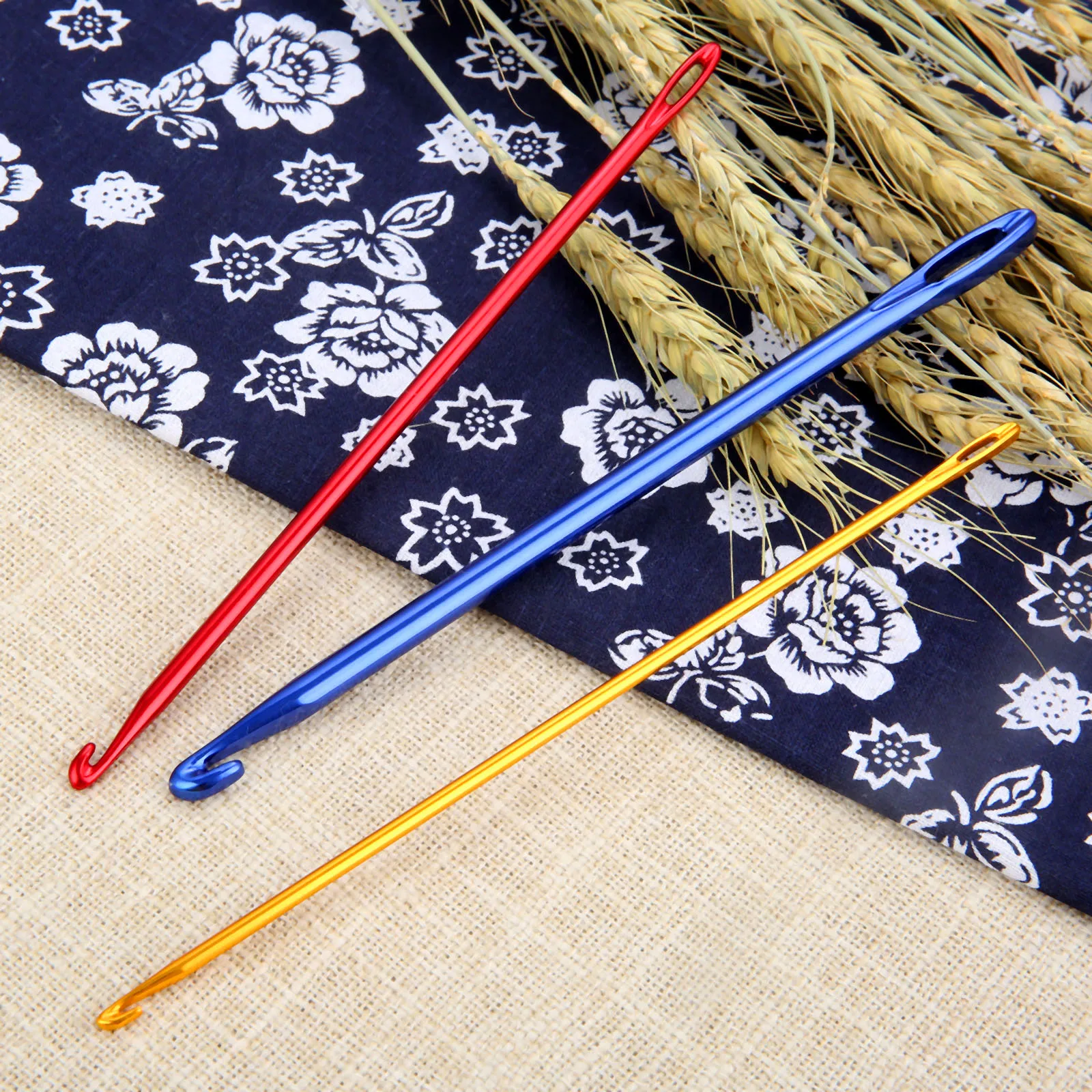 3Pcs Crochet Hooks with An Eye Aluminum Knitting Sewing Needle 2.75/4/6mm For Women Tools accesorios para la costura | Дом и сад