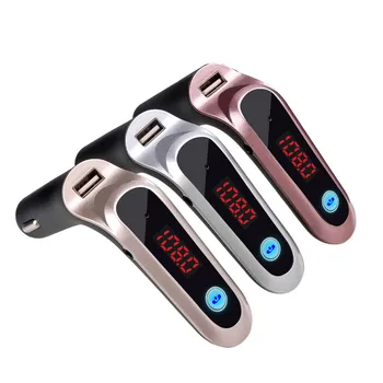 

4-in-1 Hands Free Wireless Bluetooth FM Transmitter AUX Modulator Car Kit Cigarette Lighter MP3 Player SD USB TF LCD USB Charger