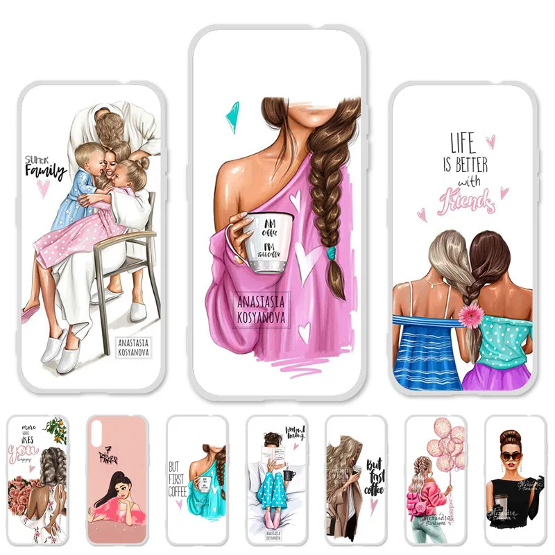 Чехол для Vivo V17 Neo чехол девочки мамы TPU Y11 S1 2019 Y17 IQOO NEO Z5X Y81 Y71 X21 V9 V7 V15 Pro Nex A S|Бамперы|