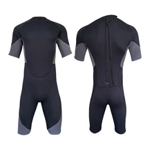 

2022 2-3MM Neoprene Men's Wetsuit Thickened Warmth One-Piece Short Outdoor Sunscreen Cold-Proof Rear Zipper Snorkeling Surf Suit