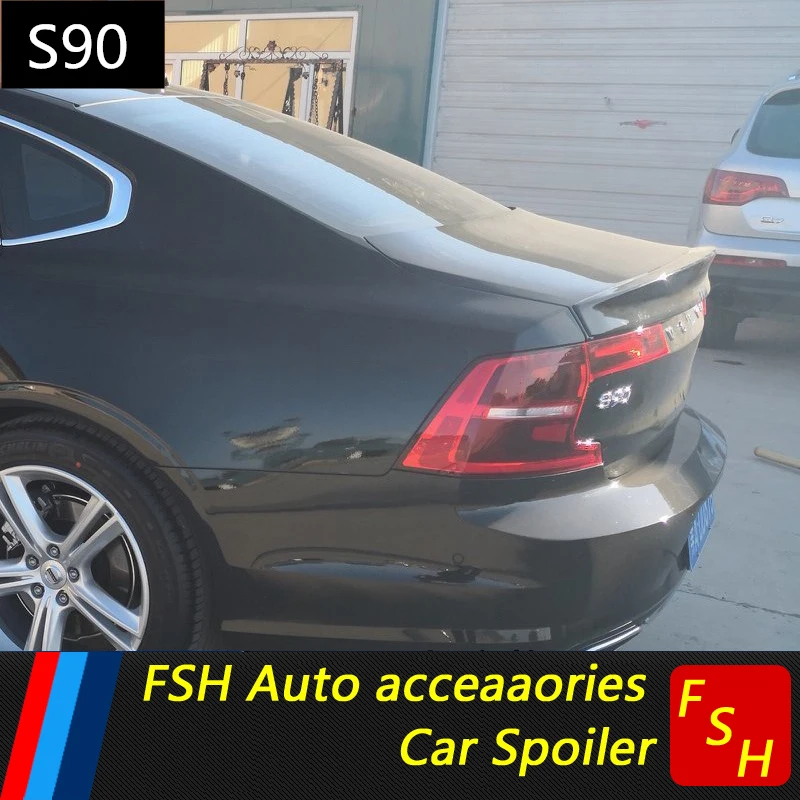 Спойлер для Volvo S90 ABS Материал заднее крыло автомобиля праймер цвет задний спойлер