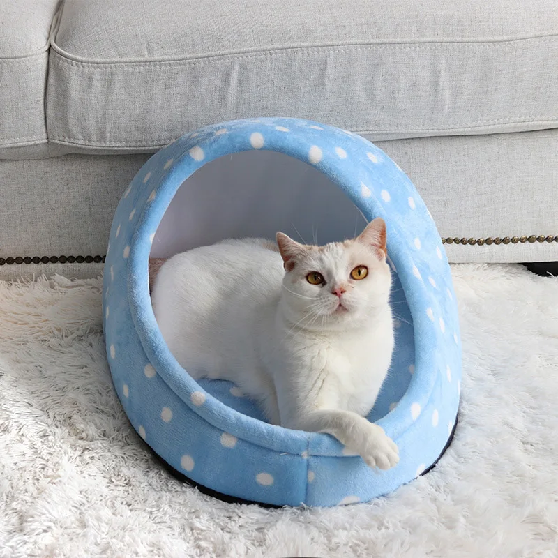 

Soft Mattress Kennel Dog Bed Cat Nest Semi-Enclosed Nest Pets Supplies LBShipping