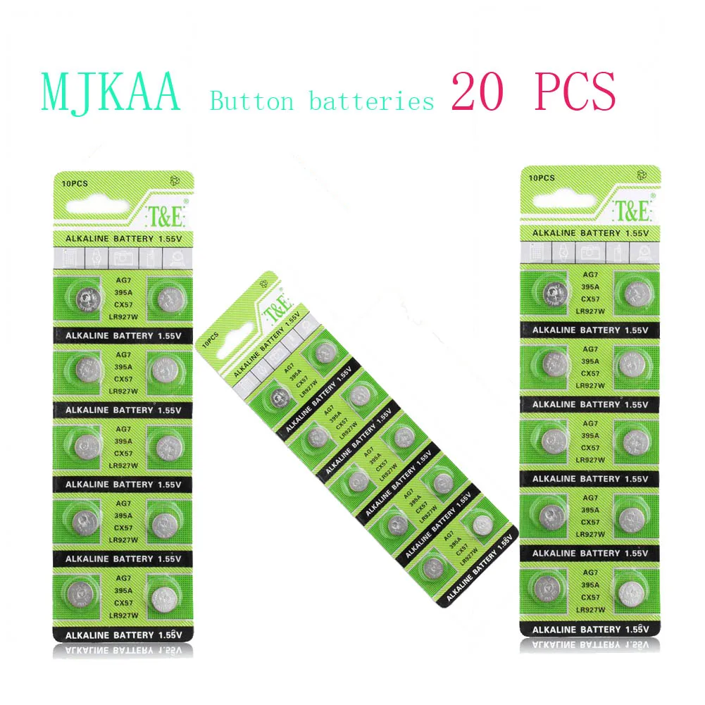 20PCS/MJKAA AG7 395 SR927SW 399 Button Battery SR927W LR927 V395 SR57L SR57 610 613 1.5V Watch Toy Remote | Электроника