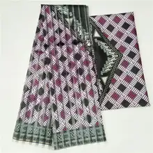 Горячая имитированный шелк Африканский принт ткань органза и лента для одежды материал ткань! F8101