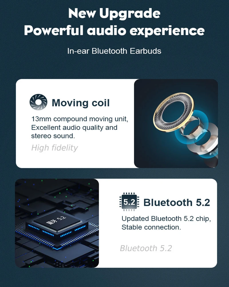 TWS Wireless Earphone Active Noise Cancelling Earbuds 40dB ANC Hybrid Noise Cancellation Bluetooth 5.2 Earphone With Microphone