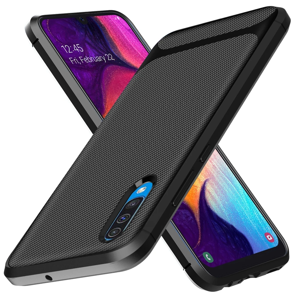 A50 A70 чехол для Etui samsung Galaxy A10S A20S M30S A20E A71 A30 A40 Роскошный из углеродного волокна