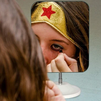 

ABVP Adjustable Flexible Gooseneck Makeup Mirror 360° Rotating Folding Portable Desktop Mirror with Stand Shower Shave Makeup Mi