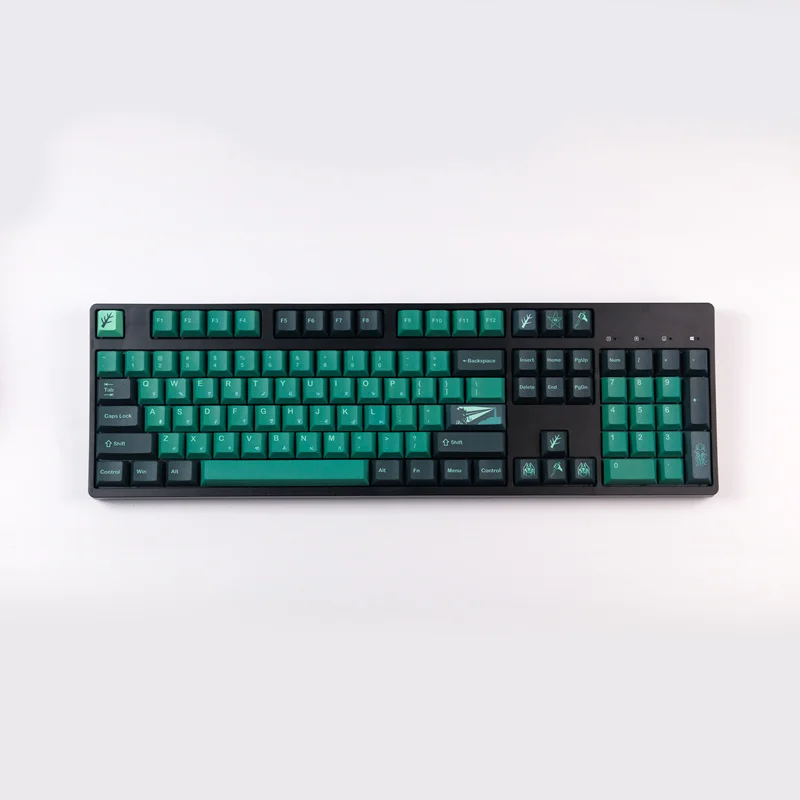 Gmk Terrain Keycaps Grupo Pbt Dye Subbed Cherry Profile Keycap Barra de Espaço 3u 7u Iso Enter para Layout ue 140 Chaves por Conjunto - Imagem 2