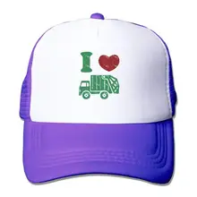 Для взрослых, с надписью «I Love мусорное ведро мусоровозы двухцветный летний козырек Кепки черный