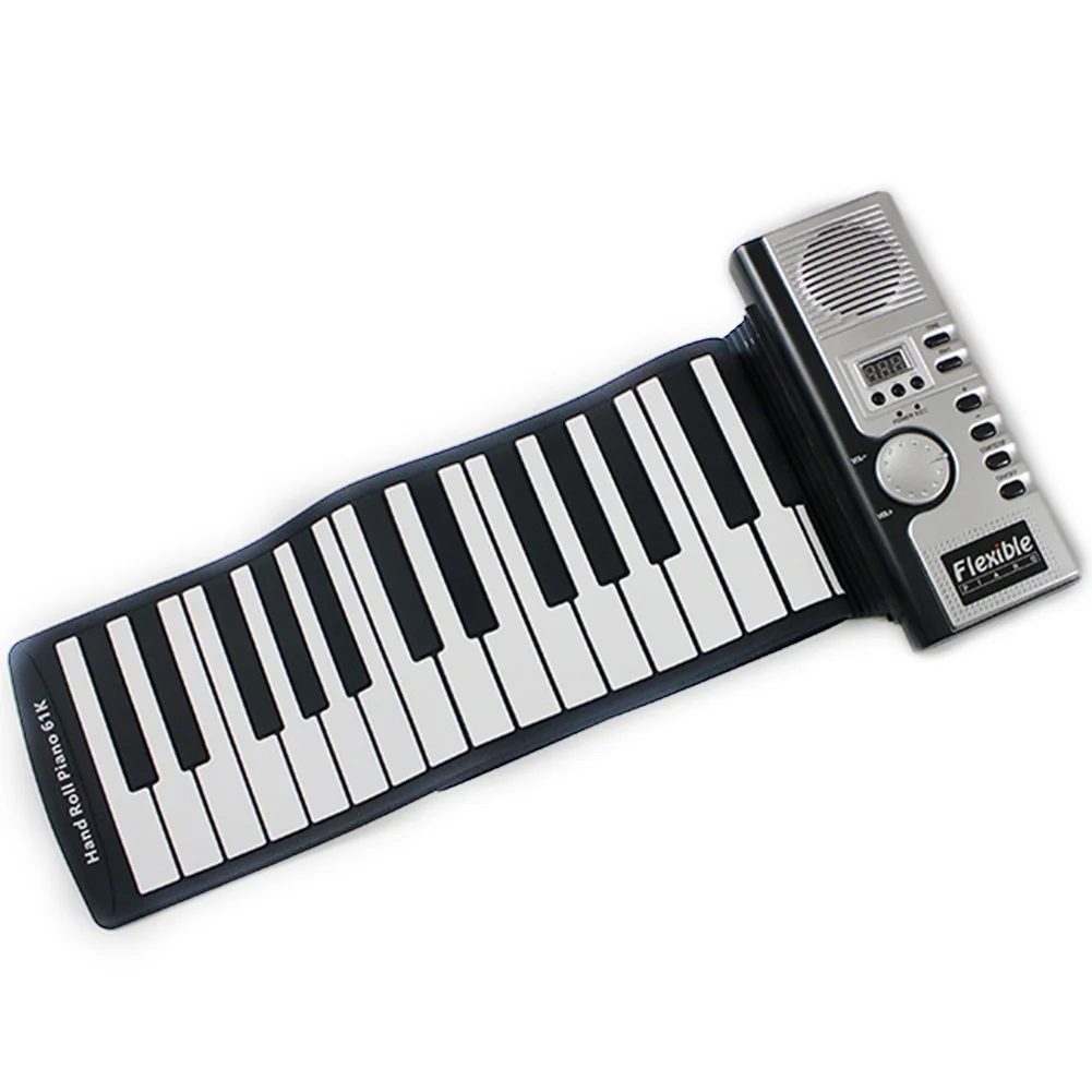 Фортепиано силиконовая Детская электрическая складная клавиатура мягкая рулонная 61 клавиша Гибкая цифровая