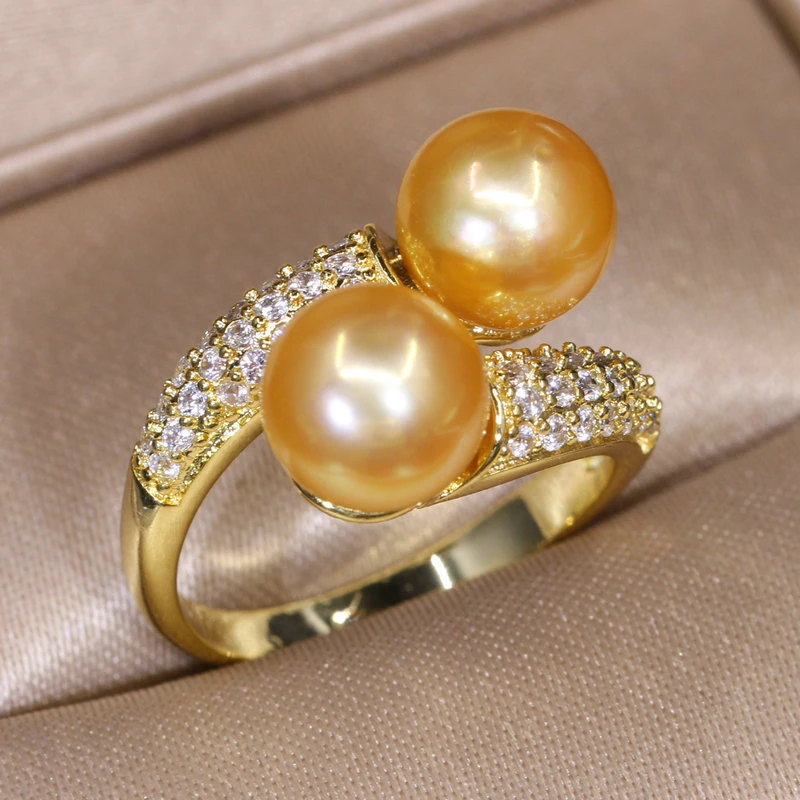 

Chic Opened Adjustable CZ Pearl Ring Settings for Women S925 Sterling Silver Semi Mount Rings for Jewelry Making Wedding Jewels