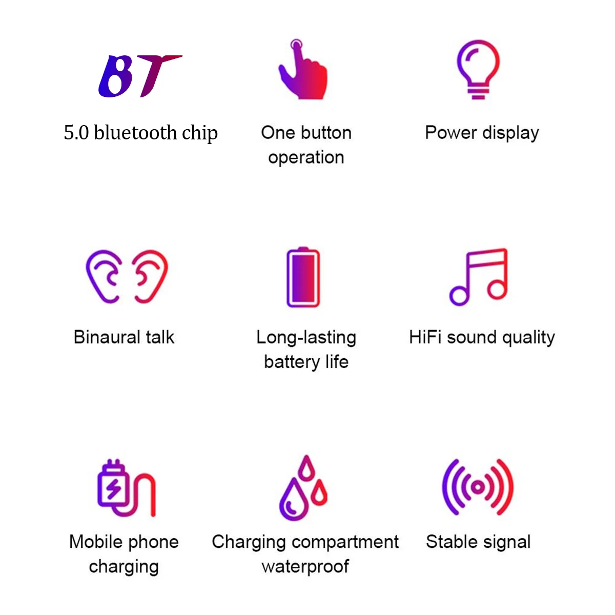 Bluetooth V5.0+ EDR F9 TWS, беспроводные наушники, светодиодный дисплей, гарнитура с микрофоном, 4000 мАч, умные наушники с шумоподавлением