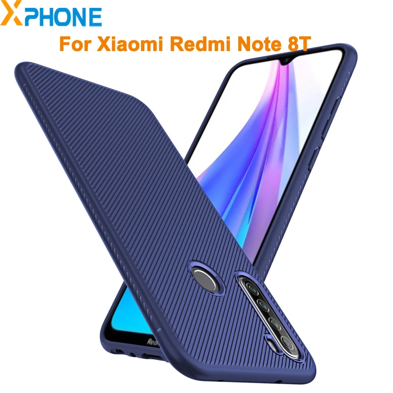 Чехол из ТПУ для Xiaomi Redmi Note 8T противоскользящий чехол в полоску с текстурой мягкий