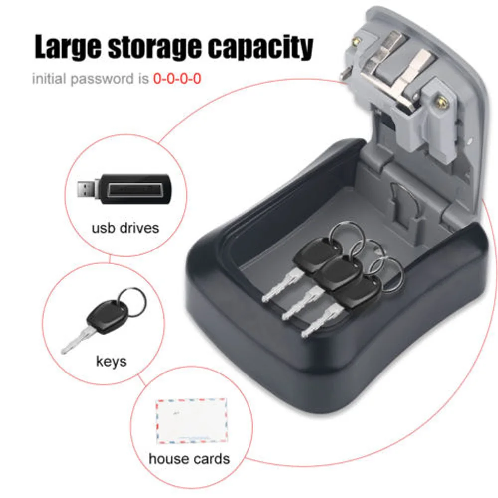 

Hook Code Organizer Box Large capacity Digit Key Storage Mount Holder Combination Safe Lock