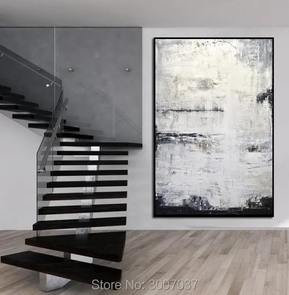 

Abstract Painting Contemporary Art Oil Painting Large sizes Gray Vertical Textured Design Artwork Sky Whitman free shipping