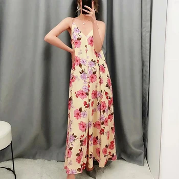 

White casual maxi dress summer women floral print dress holiday boho beach dress vestidos Long sundress 2020