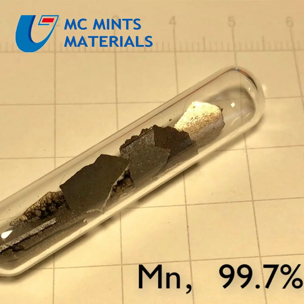 1000 г металла марганца плотность слитка 99.7% Mn высокой чистоты электролитический простыни 4 элемент коллекция для хобби творчества дисплей