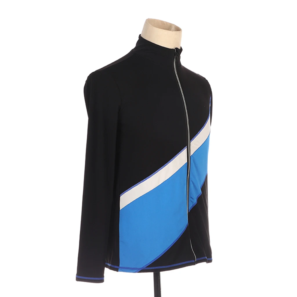 Women Girls Figure Ice Skating Jacket Skate Outfit Top Sportswear Gymnastics Dance Thermal Top Skating Compression Gym Coat