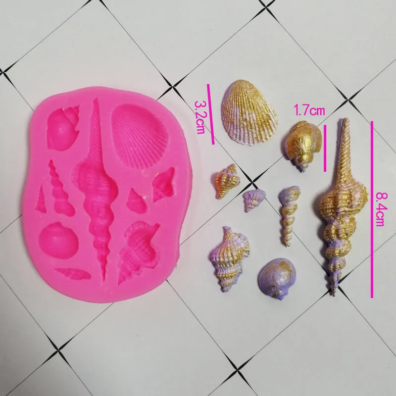 3D силиконовая форма для торта, морская раковина, морская звезда, помадные формы, инструменты для украшения торта, сахарное ремесло, форма для шоколада, инструмент для выпечки