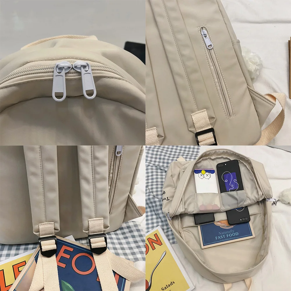 HUYANNABAO Handmade Embroidery Women Backpack for Teenage Girls Designer Oxford Black Elegant Female Backpacks