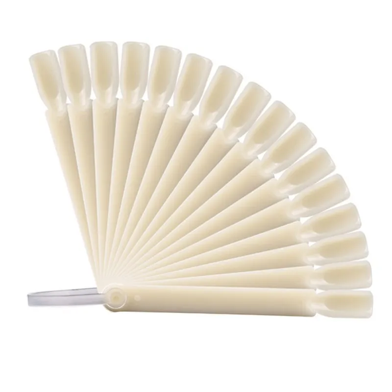 

32pcs/lot Nail Display Organizer Transparent Nature Nail Training Palette Nail Polish Organizer Manicure Fan False Nail Art Tool