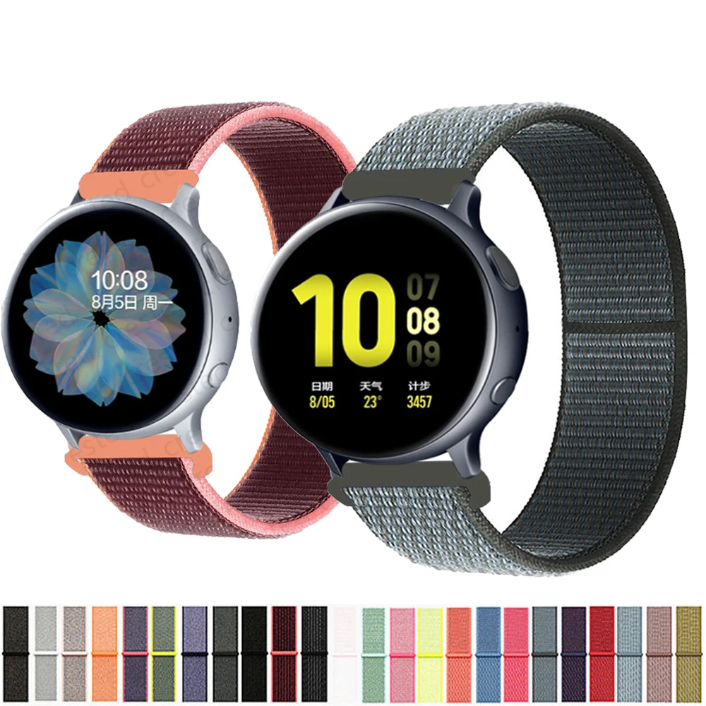 Ремешок для часов Huawei watch GT 2 2e pro нейлоновый браслет Samsung Galaxy Watch active 242 мм/Gear S3 44/46 мм