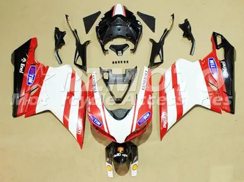 

New ABS Injection Mold Whole Fairings Kit Fit For DUCATI 848 1098 1198 07 08 09 10 11 2007-2011 bodywork set red white nice