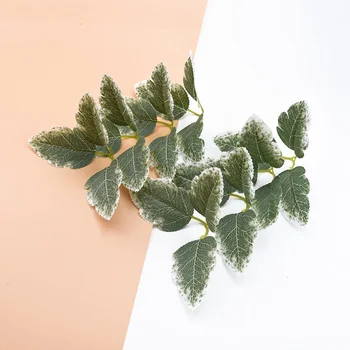 

200pcs Silk green leaf Artificial plants wholesale Wedding decorative flowers wreaths Diy Christmas Craft leaves Home decor Goft
