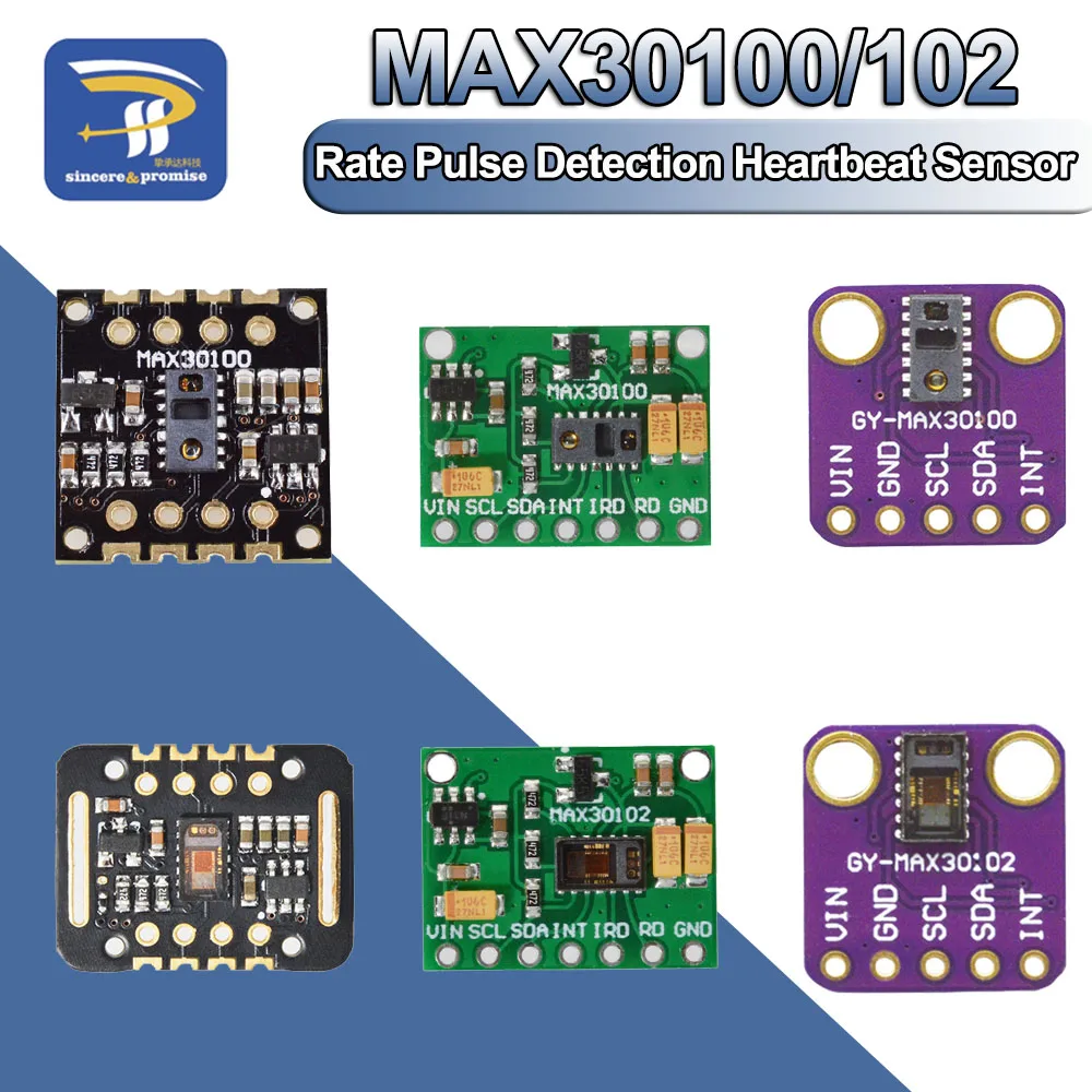 심박수 센서 모듈 MAX30100 MAX30102, 펄스 감지, Arduino 1.8V 3.3V