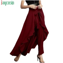 Необычная Длинная женская юбка, дышащая, с рюшами, одноцветная, повседневная, Женская юбка, галстук-бабочка, размера плюс, свободная, высокая талия, вечерние, юбка