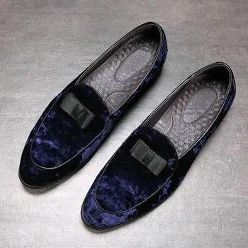 

Brand Fashion Flock Loafers Driving Lazy Shoes Men Casual Office Formal Shoes Men Leather Dress Shoes A51-69