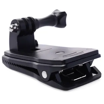 Action Camera Clip For GoPro Hero 7 6 5 4 Mount 360 Degree Rotary Clip Backpack Mount For Session 3+ 3 for SJCAM SJ4000 360 degree rotational 1 4 car mount holder w suction cup gopro adapter for camera gopro hero 4 sj4000