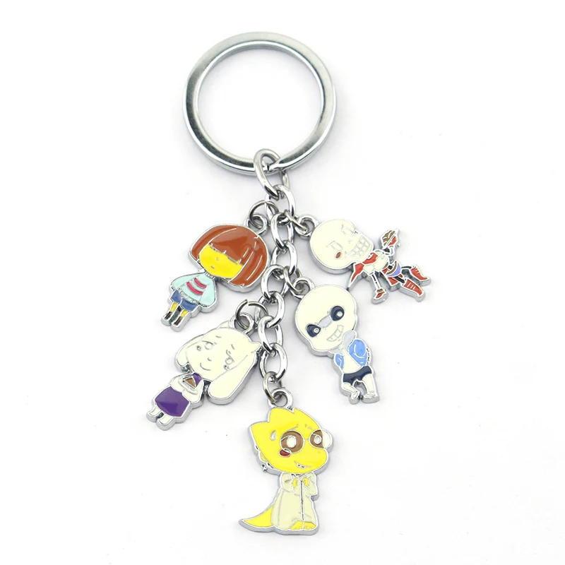 Аниме игра Undertale металлический брелок фриск ториэль Санс Папирус Модный кулон