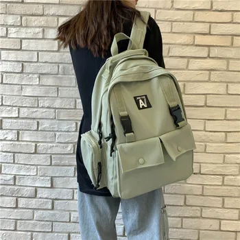 

Large Capacity Couples School Bag Women Korean-Style Harajuku Ulzzang High College Student Backpack Nv Bei Bao Male Ul