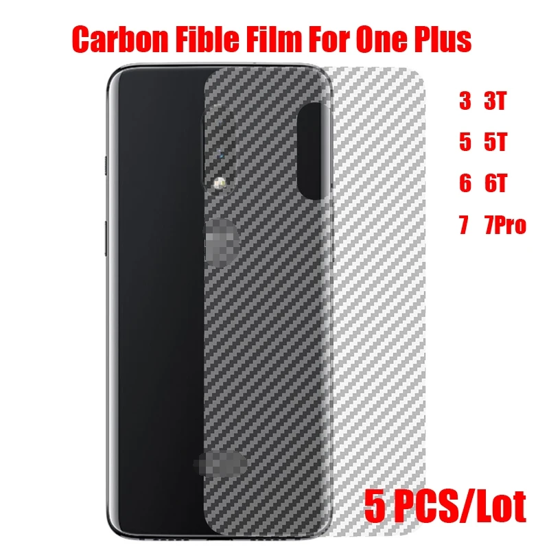 

5Pcs Carbon Fiber Back Screen Protector Film Sticker For OnePlus 3 3T 5 5T 6 6T 7 7Pro One Plus 5 5T 6 6T 7 Pro Back Film