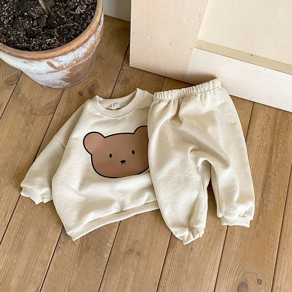 Baby Clothing Set Infant Kids Baby Boys Girls 2Pcs Set Clothes Long Sleeve Hoodie Tops Pants Solid Toddler Spring Autumn Outfits Clothing Sets baby knitted clothing set