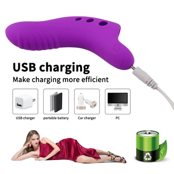 Finger Vibrator Lesbian Erotic Products Clitoral G-spot Stimulator Silicone Dildo Female Masturbation Tool Sex Toys for Couples 3