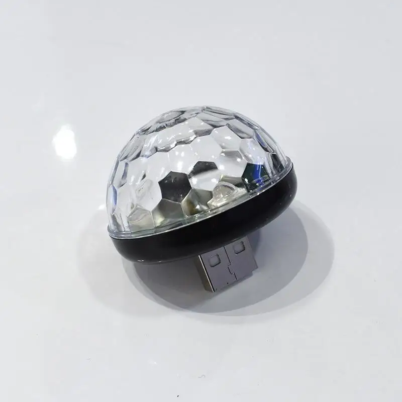 HiMISS мини USB Голосовое управление RGB волшебный шарик свет DJ Дискотека Вечерние огни для автомобиля Android, Apple мобильный телефон