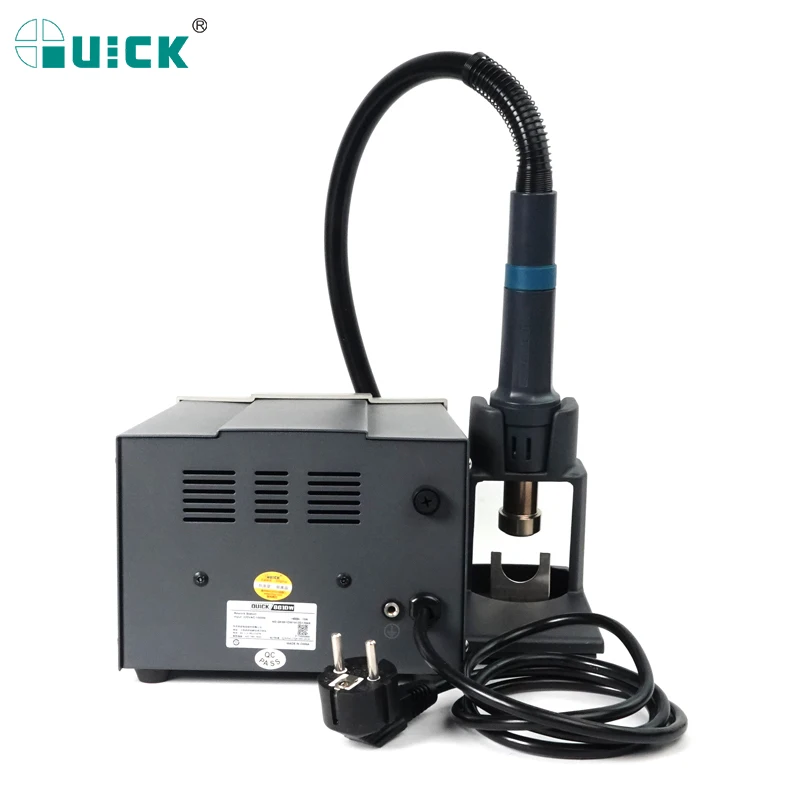 QUICK Original 861DW 1000W Heat Gun Lead Free Hot Air Soldering Station Rework Station + Nozzle With Replace Hot Gun Handle Core