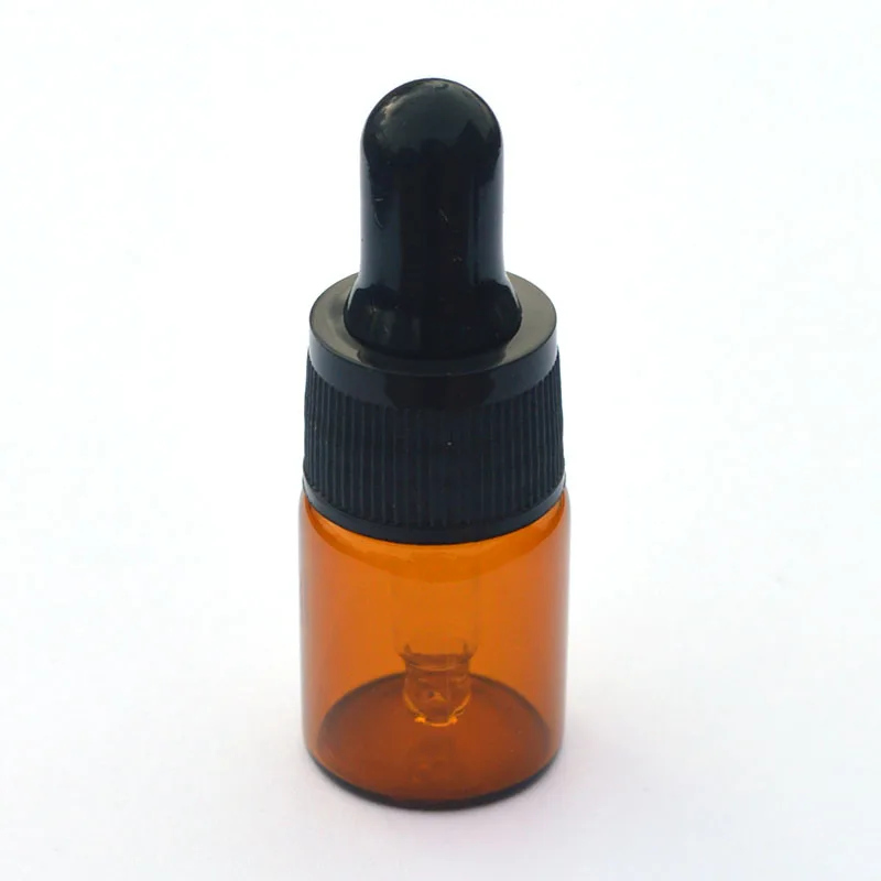 

100pcs 22X37mm 5ml Dropper Glass Bottle Perfume Sample Vial For Essential Oil Tiny Portable Thick Amber Glass Bottle