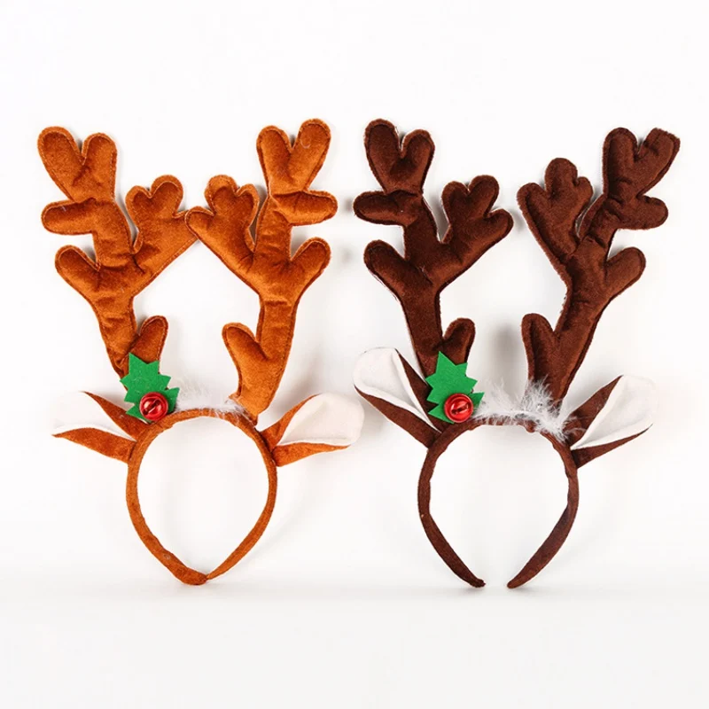 

Elk Deer Horns Headband Cute Reindeer Antlers Hair Hoops Christmas Party Costume Supplies