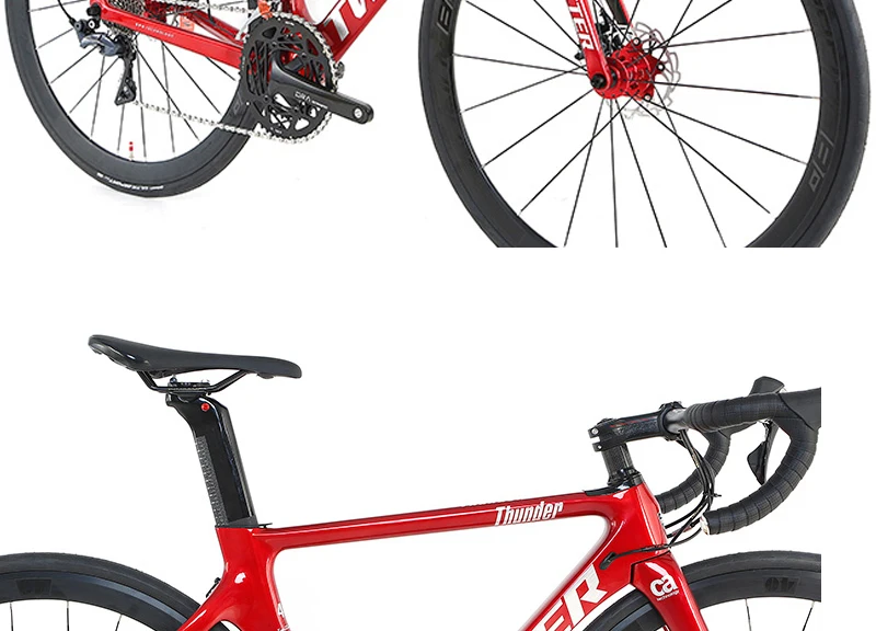 TWITTER Carbon Road bike 22 speed Disc brake road bike Carbon wheel For 105/R7000 UT/R8000 Components