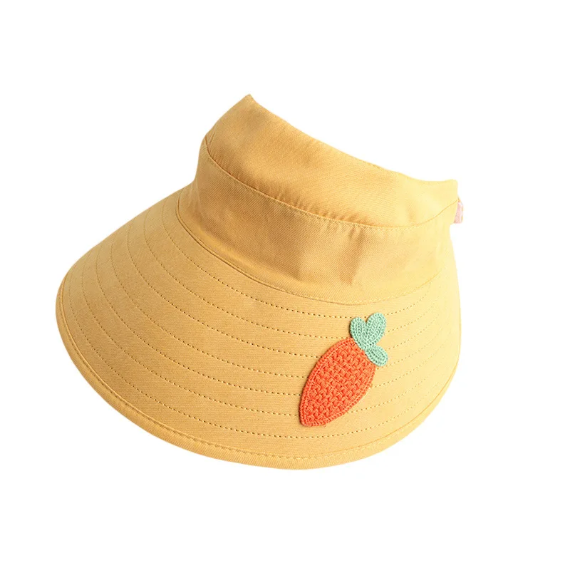 От 2 до 8 лет новая детская летняя шляпа с вышитыми фруктами полый головной убор