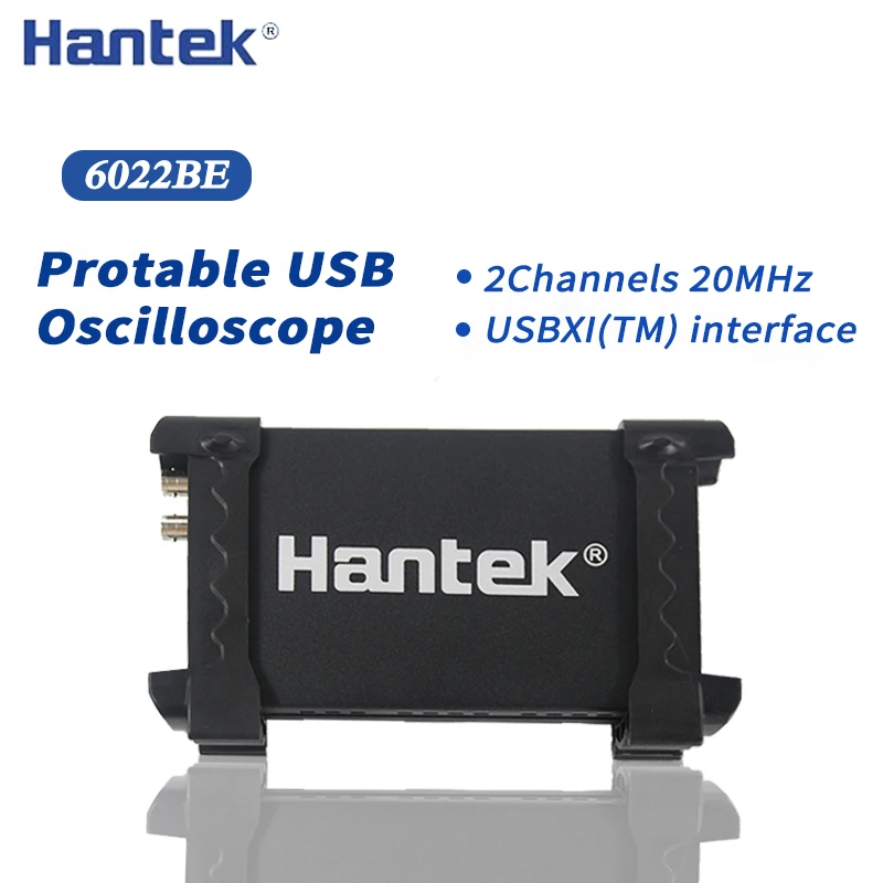 Портативный цифровой осциллограф Hantek 6022BE для ПК USB 2 канала 20 МГц 48 Мвыб/с |