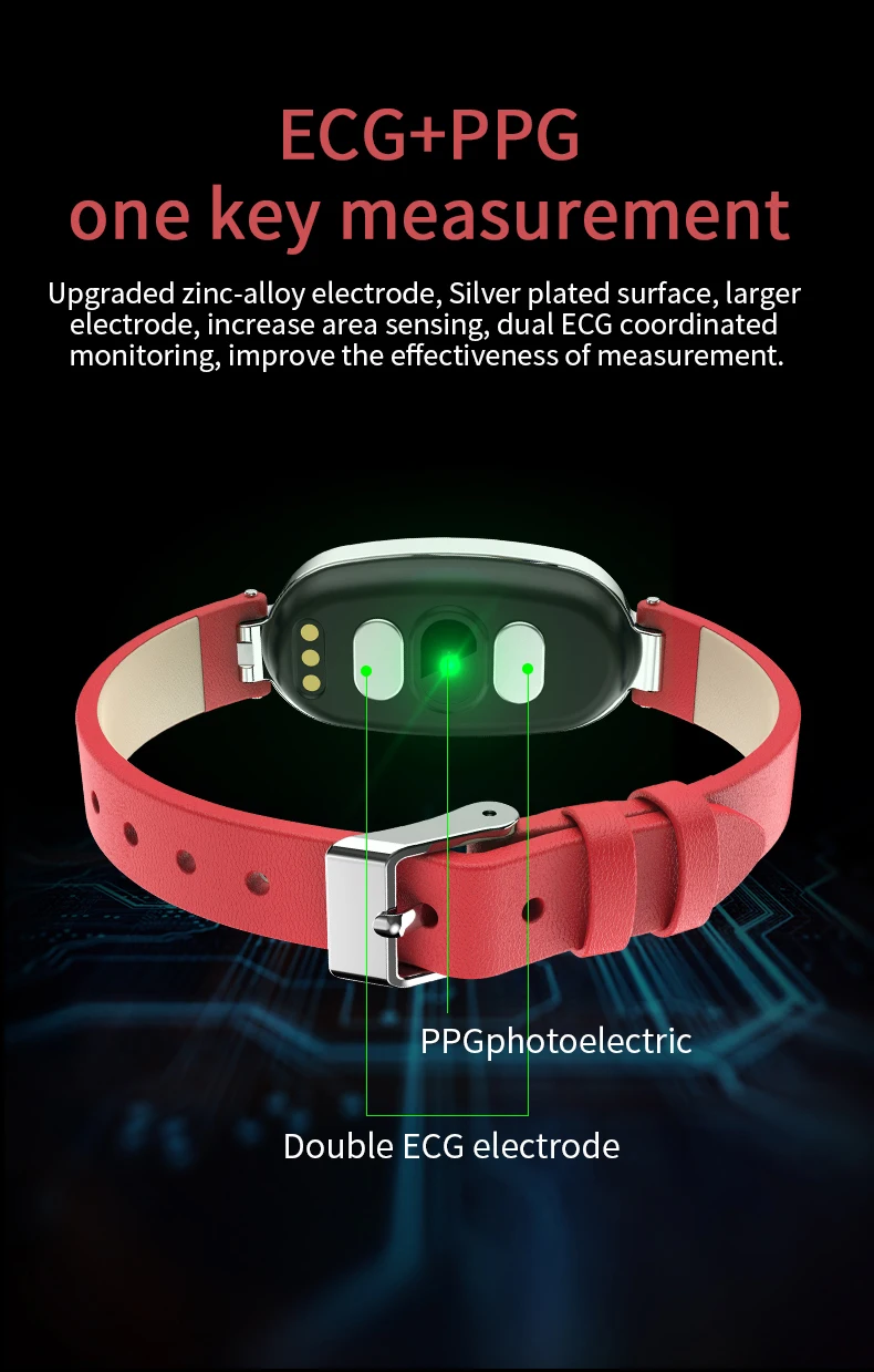 TKYUAN B79 Смарт часы для женщин PPG + ECG Дамский умный Браслет монитор сердечного ритма